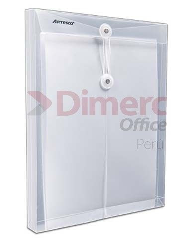 Sobre con pasador A4 transparente Artesco