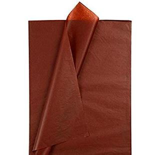 Papel seda color marron x 24 unidades