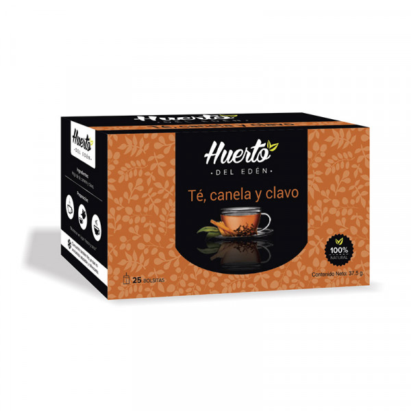 Té canela clavo caja x 25 und Huerto del eden