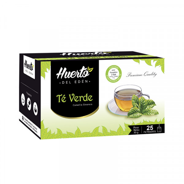 Té verde caja x 25 und Huerto del eden