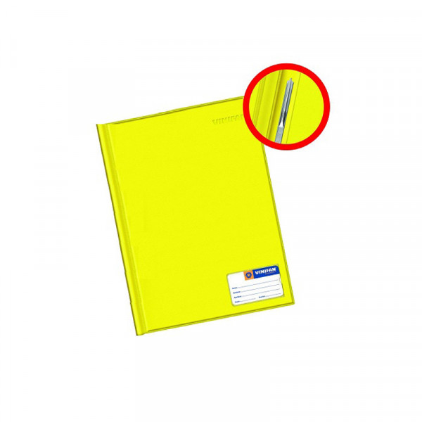 FOLDER DOBLE TAPA, A4 CON GUSANO AMARILLO 