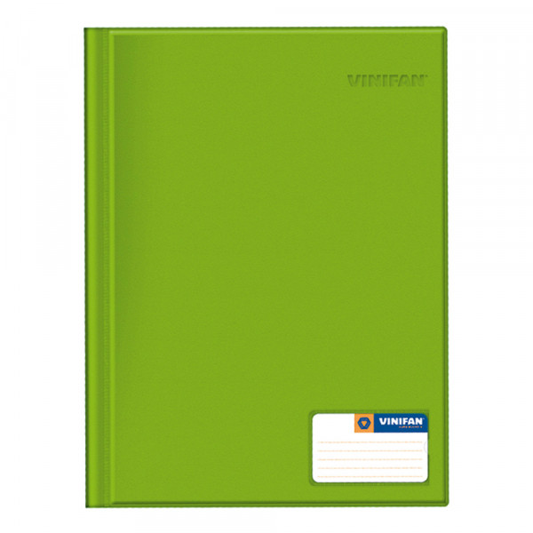 Folder doble tapa oficio con gusano verde claro Vinifan