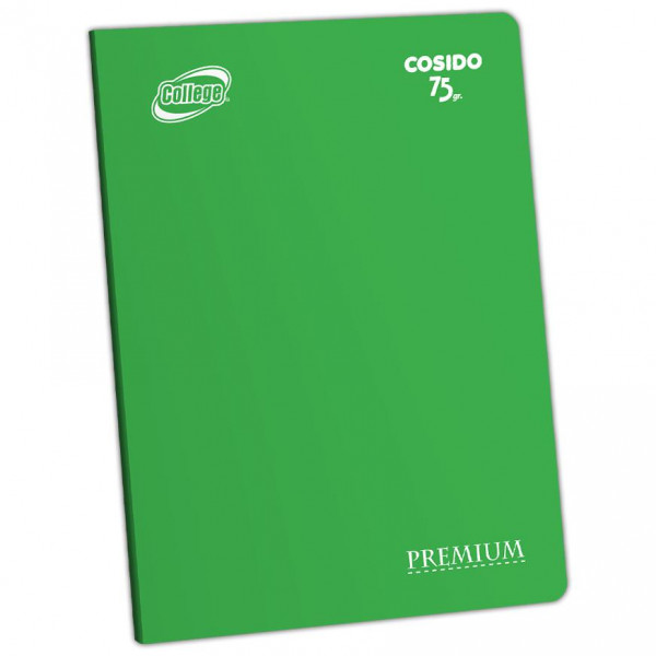 CUADERNO COSIDO RAYADO A4 80H 75GR SOLIDO COLLEGE