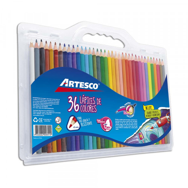 COLORES TRIANGULARES LARGOS X 36UND ARTESCO