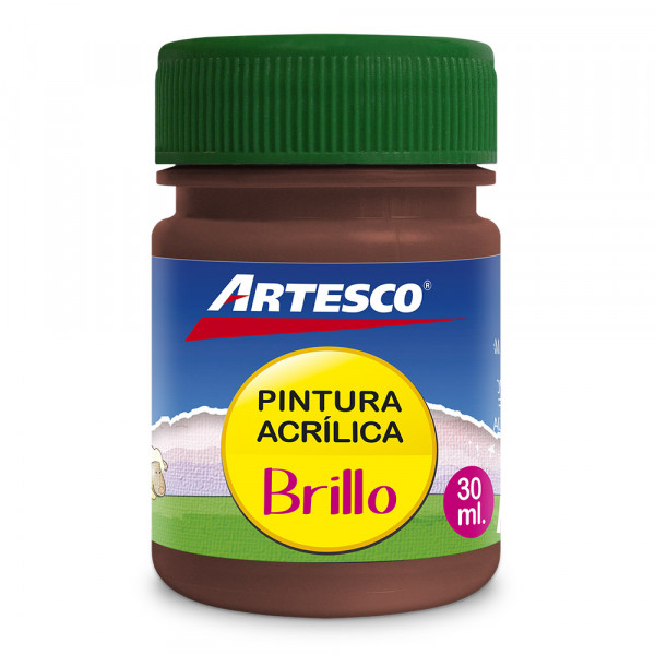 Pintura acrilica brillante 30 ml marron 305 Artesco