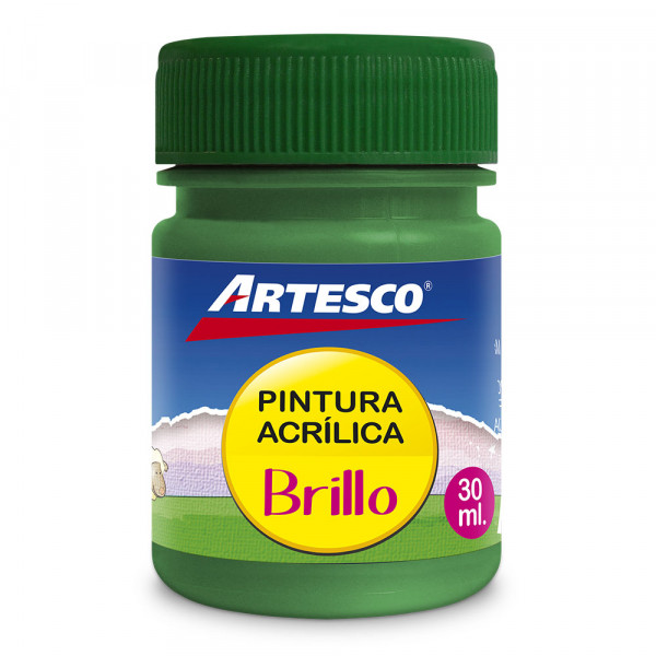 Pintura acrilica brillante 30 ml verde 303 Artesco