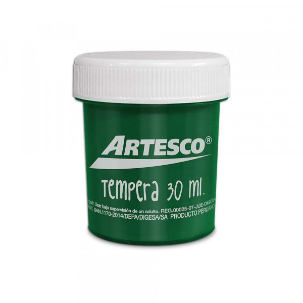 Tempera verde 30 ml Artesco