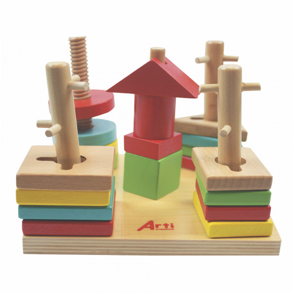 Juego educativo madera plantado Geo Color Arti Creativo
