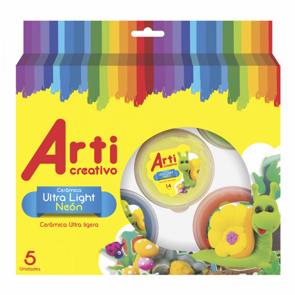 Ceramica ultra light  x 5 unidades colores neon Arti Creativo