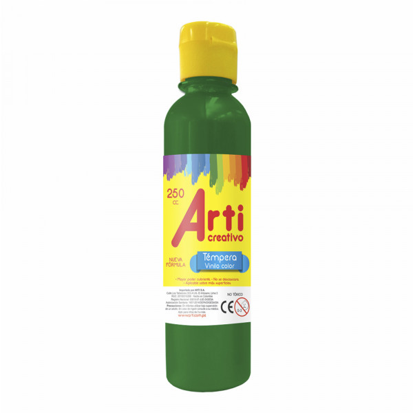 TEMPERA VERDE 250 ML ARTI CREATIVO