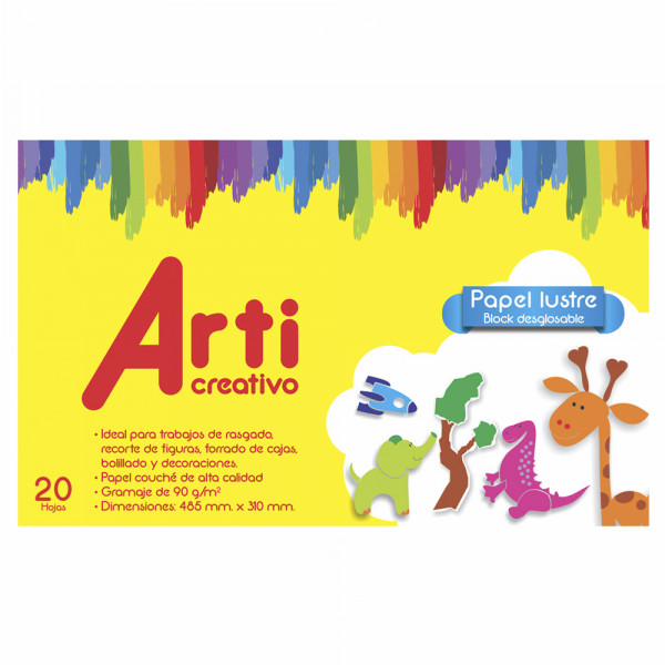 BLOCK PAPEL LUSTRE A3 X20HJS ARTI CREATIVO