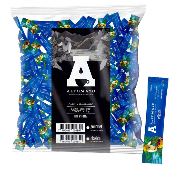 Café instantáneo clásico 2gr x 100 unidades  Altomayo