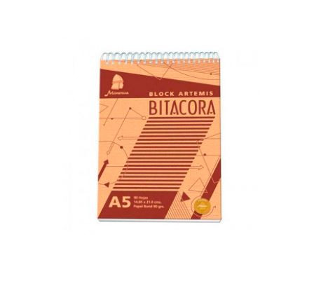 Block anillado bitacora A5 x 90 hojas Minerva