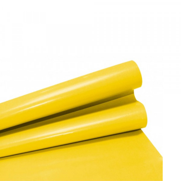 Papel lustre color amarillo paquete x 100 unidades
