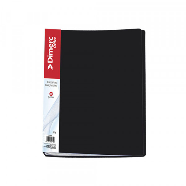 Catalogo A4 x 20 fundas negro Dimerc