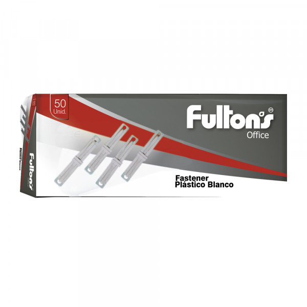 FASTENER PLASTICO BLANCO CAJA X 50 UNI FULTONS