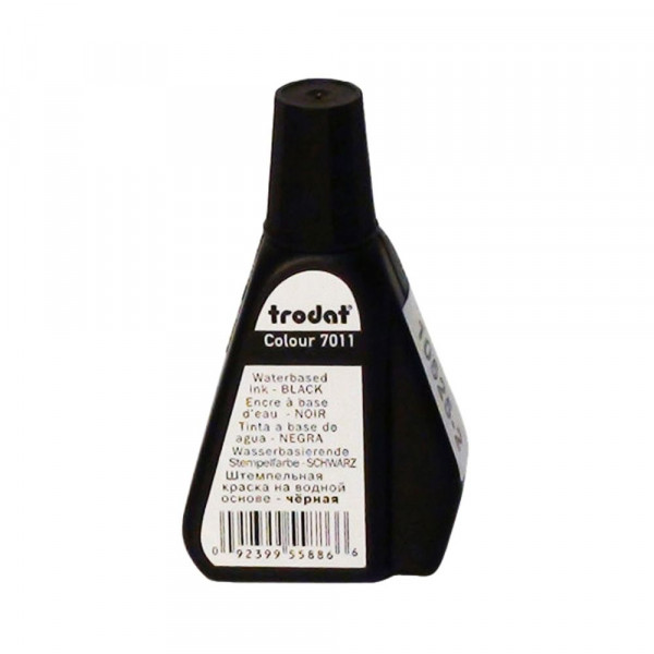 Tampón almohadilla con tinta de color negro para sello en caja de plástico