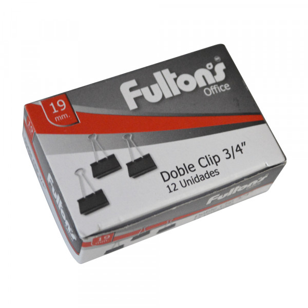 BINDER CLIPS 19MM (3/4) CAJA X 12 UNI FULTONS