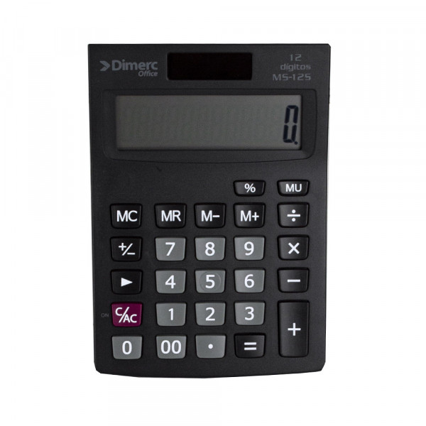 Calculadora de mesa 12 digitos MS-12S negro Dimerc