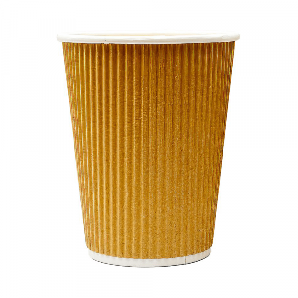 Vaso cartón corrugado 12 onzas kraft x 25 und Dasil